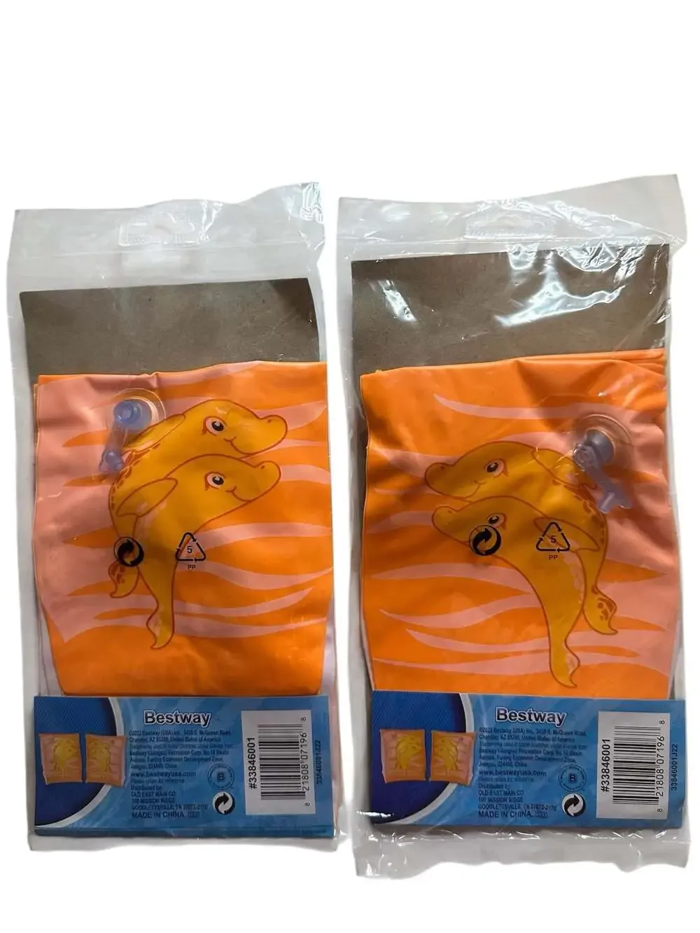 Bestway H2O GO! Inflatable Swim Armbands for Kids Ages 3-6 (Dolphin Print)